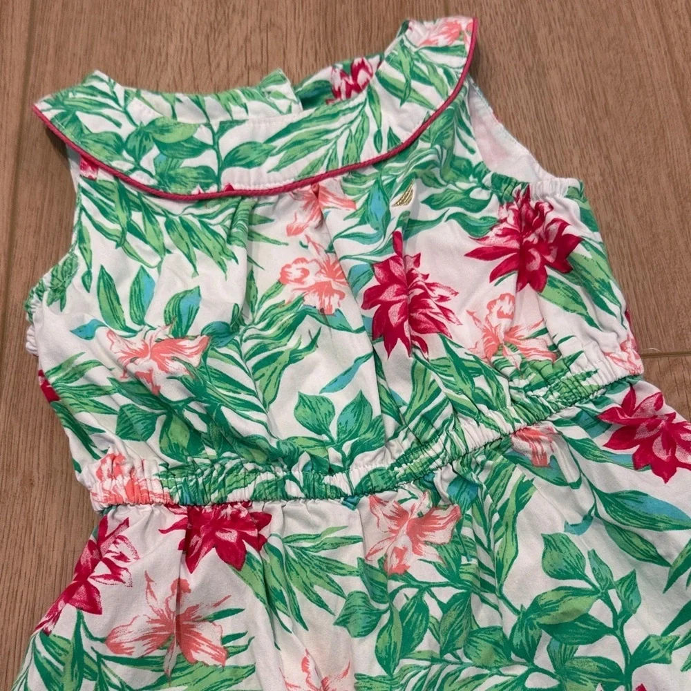 Nautica Pink and Green Floral Kids Dress - Picture 3 of 3